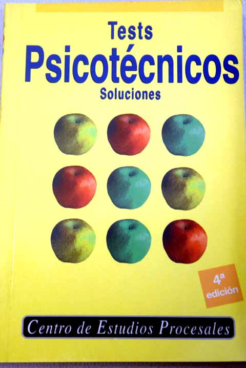Tests psicotcnicos tomo 2 Soluciones / Vicente Bernrdez Fernndez
