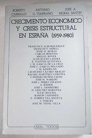 Crecimiento econmico y crisis estructural en Espaa 1959 1980
