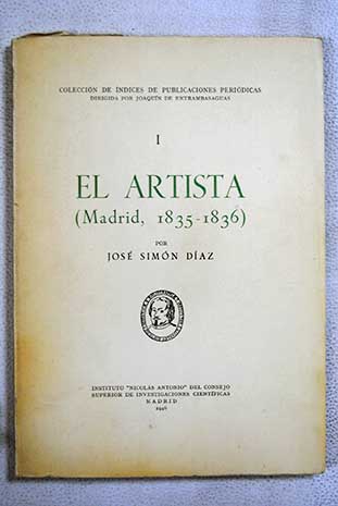 El Artista Madrid 1835 1836 / Jos Simn Daz