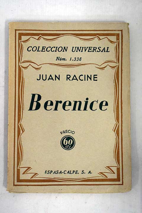 Berenice tragedia / Jean Racine