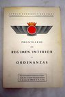 Prontuario de Regimen interior y ordenanzas / Germn Rodrguez Gonzlez