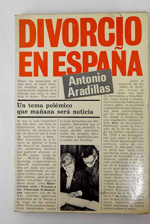 Divorcio en Espaa / Antonio Aradillas