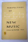 Perspectives of New Music vol 4 núm 1 Fall Winter 1965