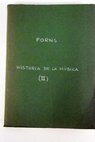 Historia de la msica tomo II / Jos Forns