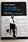 Fe de vida cartes a Rafael Tasis / Pere Calders