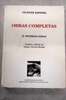 Obras completas tomo II Diversas rimas / Vicente Espinel