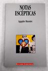 Notas escépticas / Agapito Maestre