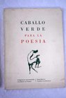 Caballo verde para la poesía Director Pablo Neruda números 1 4 Madrid octubre 1935 Enero 1936