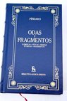 Odas y fragmentos olmpicas pticas nemeas stmicas fragmentos / Pndaro