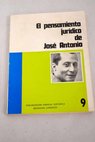 Pensamiento jurídico de José Antonio / José Antonio Primo de Rivera