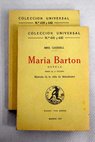 María Barton Novela Historia de la vida de Manchester / Elizabeth Gaskell