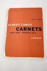 Carnets tomo I / Albert Camus