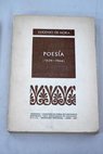 Poesía 1939 1964 / Eugenio de Nora
