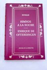 Himnos a la noche Enrique de Ofterdingen / Novalis