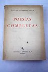Poesías completas / Carlos M Fernández Shaw