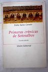 Primeras crnicas de Sotosalbos / Pablo Sinz Casado