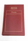 Poesía / Francois Villon