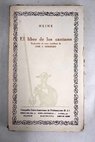 El libro de los cantares / Heinrich Heine