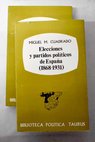 Elecciones y partidos politicos de Espaa 1868 1931 / Miguel Martnez Cuadrado