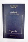 Anbasis y otros poemas / Saint John Perse