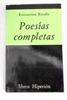Poesias completas / Konstantino Kavafis