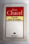 Novelas antes de tiempo / Rosa Chacel