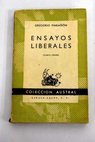 Ensayos liberales / Gregorio Maran
