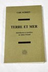 Terre et mer / Carl Schmitt