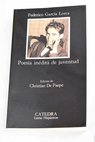Poesa indita de juventud / Federico Garca Lorca