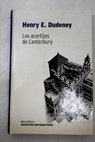 Los acertijos de Canterbury / Henry E Dudeney