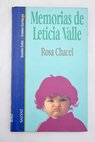 Memorias de Leticia Valle / Rosa Chacel