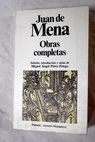 Obras completas / Juan de Mena