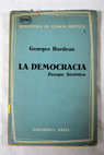 La democracia Ensayo sinttico / Georges Burdeau