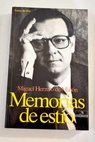 Memorias de estío / Miguel Herrero de Miñón
