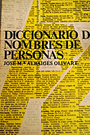 Diccionario de nombres de personas / Josep M Albaigs