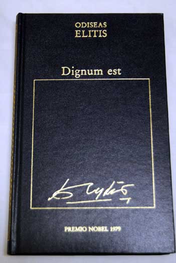 Dignum est / Odiseas Elitis