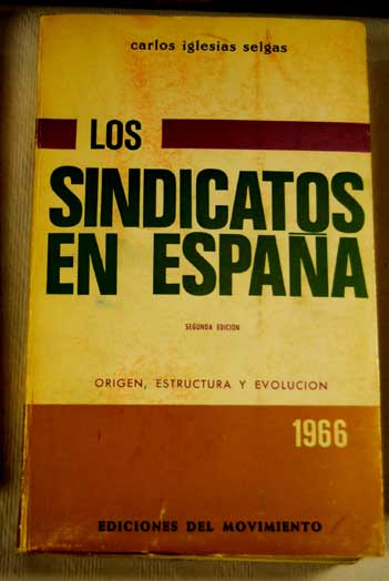 Los sindicatos en España / Carlos Iglesias Selgas