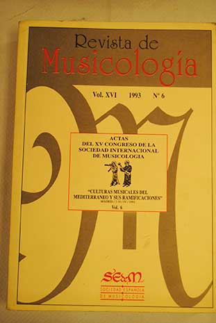 Revista de musicologa Vol XVI N 6
