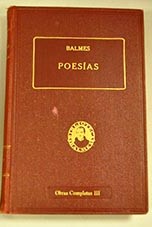 Poesias Obras completas tomo 3 Poesas / Jaime Balmes