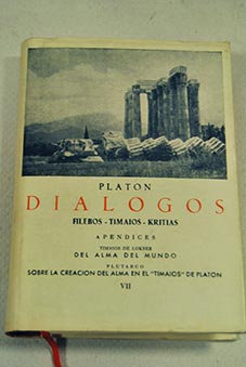 Dilogos Filebos Timaios Kritias / Platn