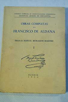 Obras completas tomo 1 / Francisco de Aldana