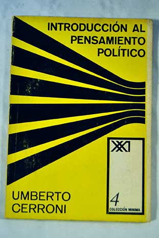 Introduccin al pensamiento poltico / Umberto Cerroni