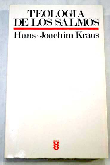 Teologa de los salmos / Hans Joachim Kraus