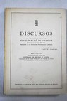 Discursos del Señor Don Joaquín Buxó de Abaigar Marqués de Castell Florite / Joaquín Buxó Dulce de Abaigar