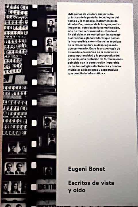 Escritos de vista y odo / Eugeni Bonet