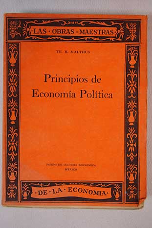 Principios de Economía política / Thomas Robert Malthus