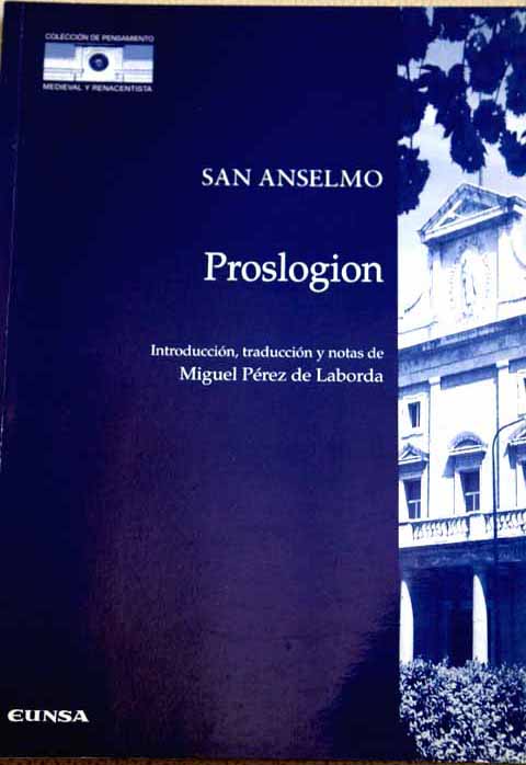 Proslogion / San Anselmo