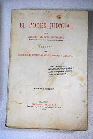 El poder judicial / Adolfo Garca Gonzlez
