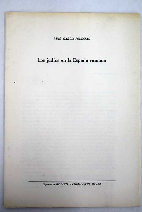 Los judos en la Espaa romana / Luis Garca Iglesias