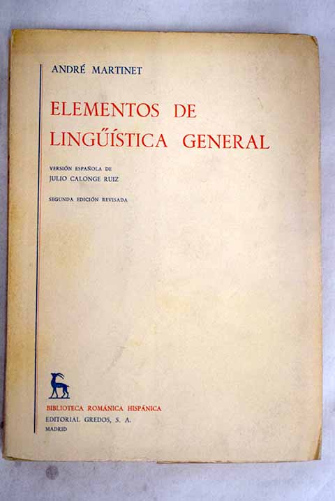 Elementos de lingüística general 